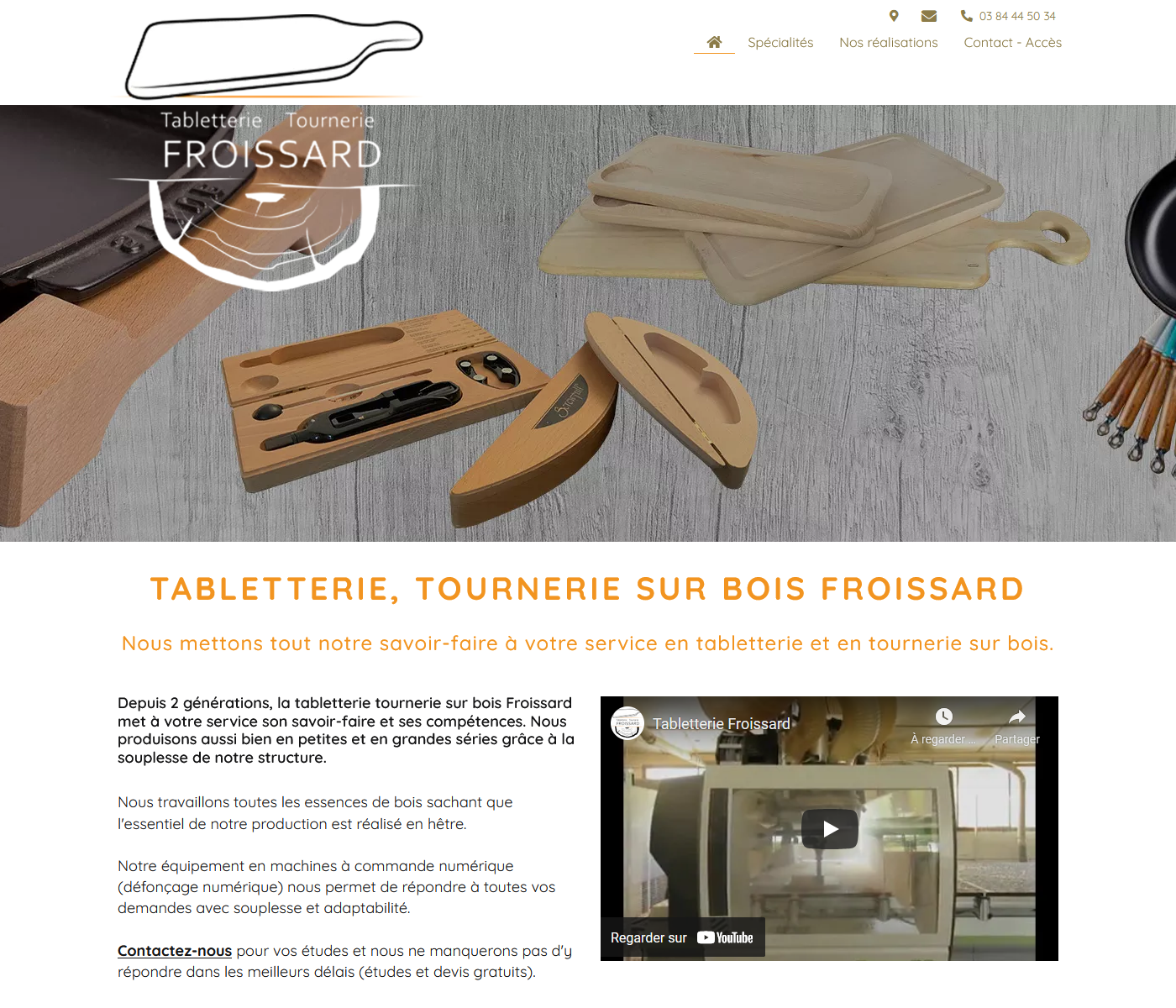 TABLETTERIE TOURNERIE FROISSARD - Production et fabrication d'objets en bois dans le Jura