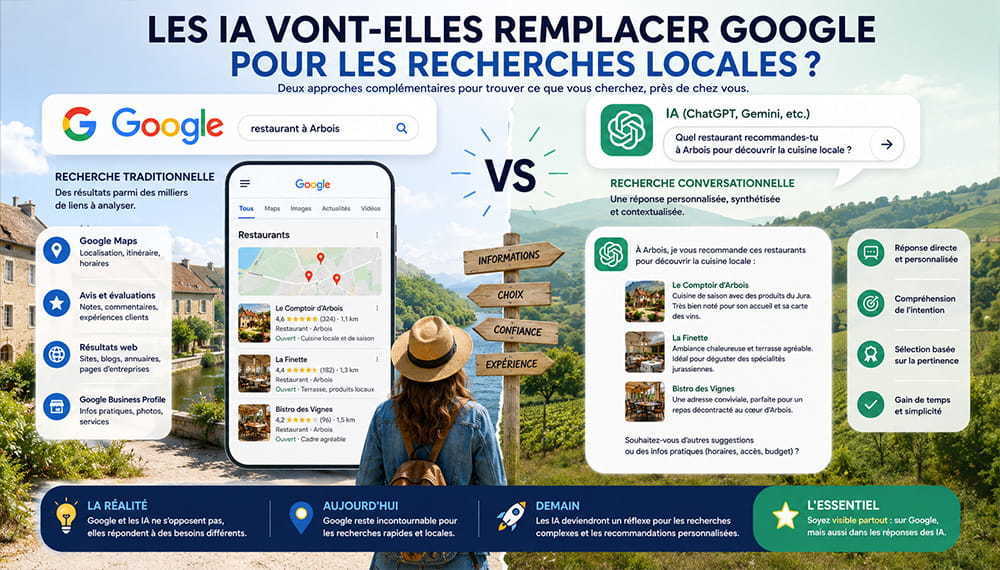 Les IA vont-elles remplacer Google pour les recherches locales ?