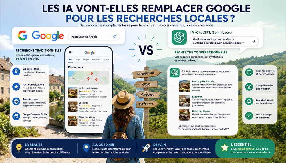 Les IA vont-elles remplacer Google pour les recherches locales ?